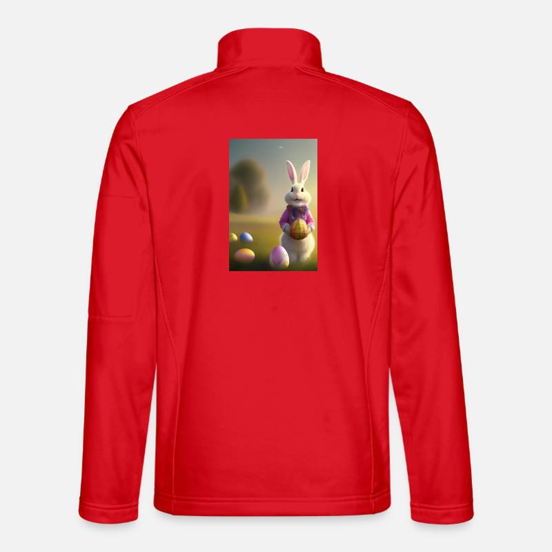 Easter Bunny with Easter Eggs Unisex Softshell Jacket