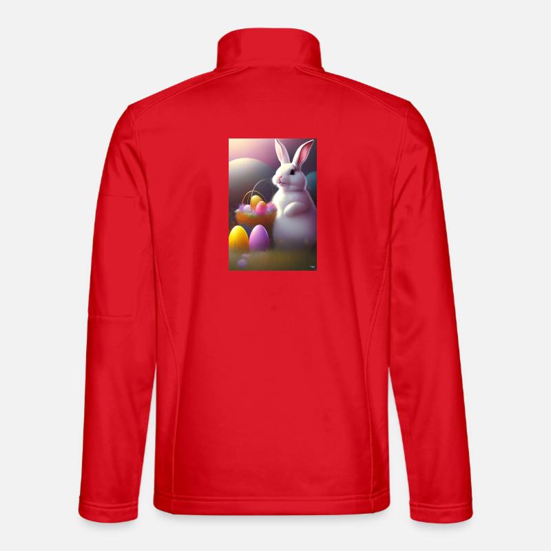 Osterhase mit Oster Eier - Unisex Softshelljacke - Rot