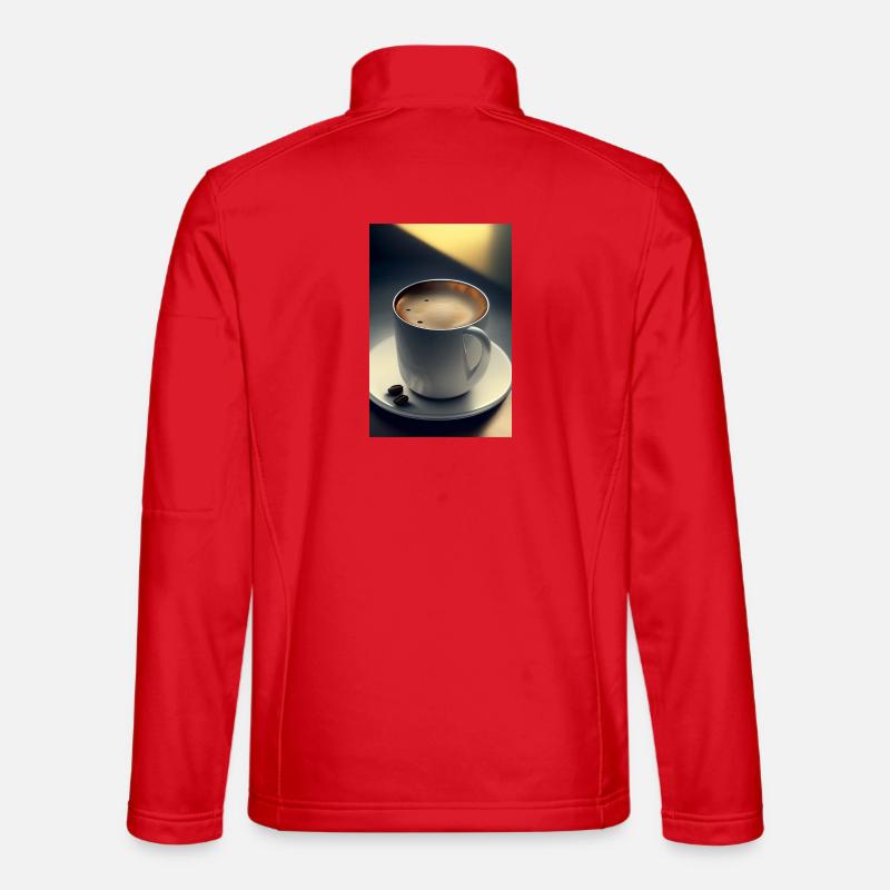 Coffee, coffee beans - Unisex Softshell Jacket - red