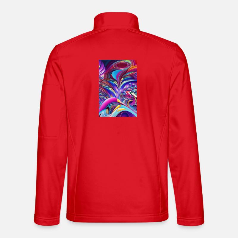 Abstract art - Unisex Softshell Jacket - red