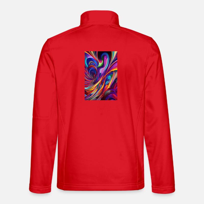 Abstract art - Unisex Softshell Jacket - red
