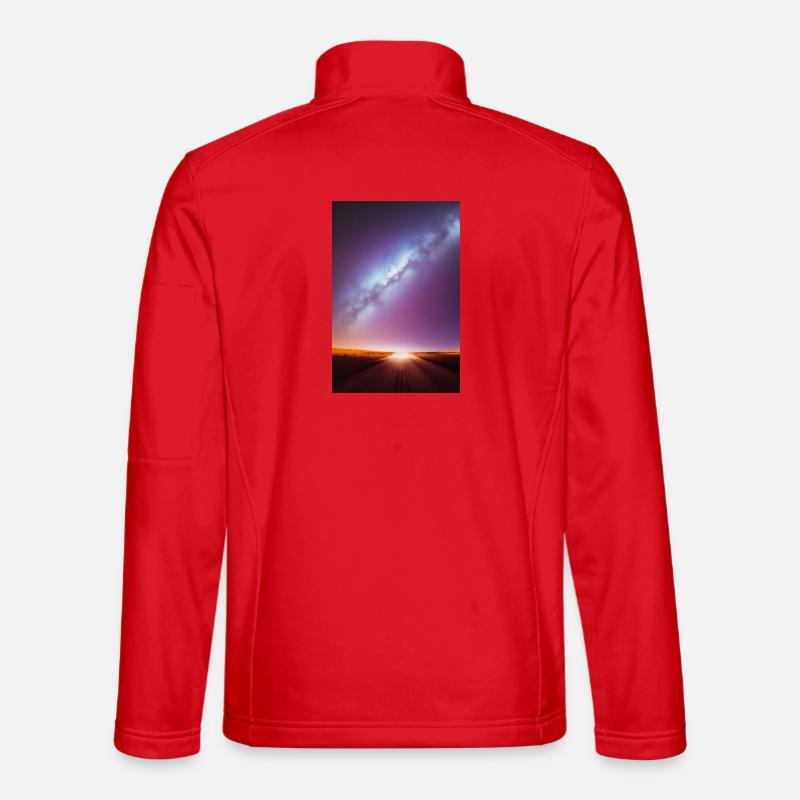 Space and planets - Unisex Softshell Jacket - red