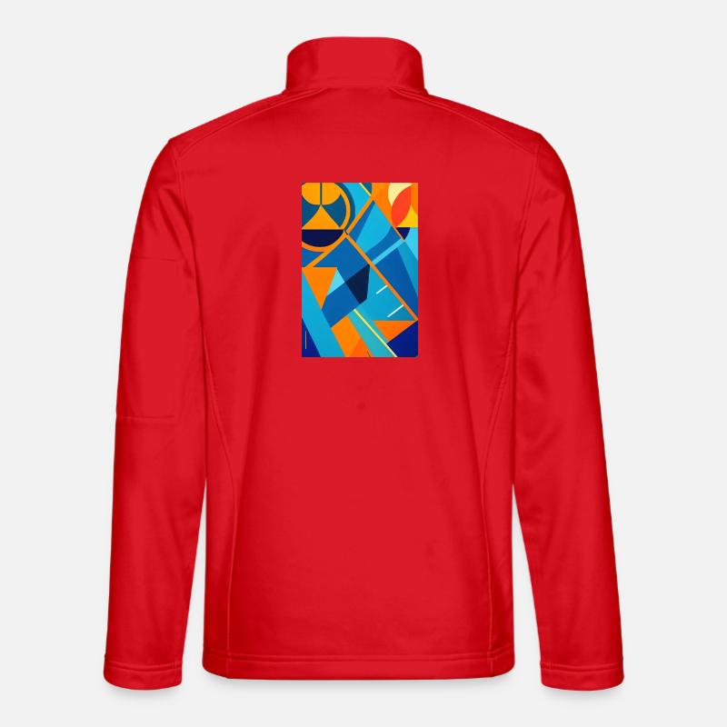 Abstract art - Unisex Softshell Jacket - red