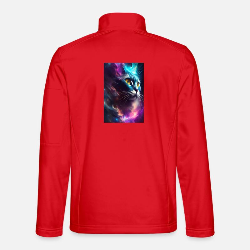 Cat in space - Unisex Softshell Jacket - red