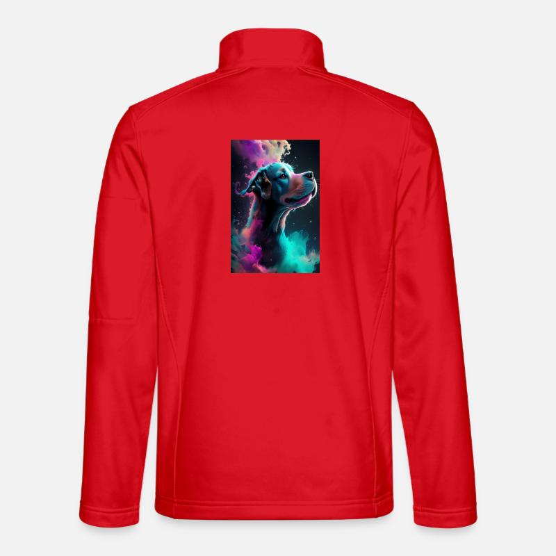 Süßer Hund - Unisex Softshelljacke - Rot