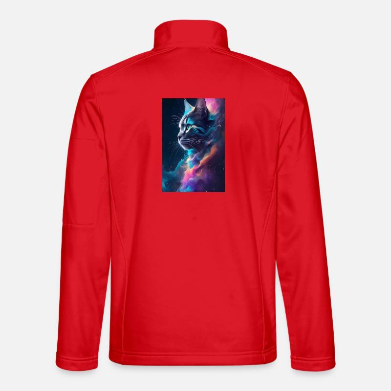 Katzen Gesicht - Unisex Softshelljacke - Rot