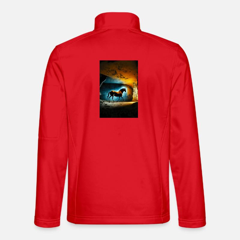 Prähistorisches Pferd 01 - Unisex Softshelljacke - Rot