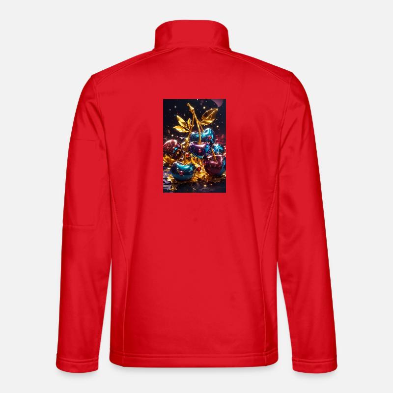 Kirschen Golden - Unisex Softshelljacke - Rot