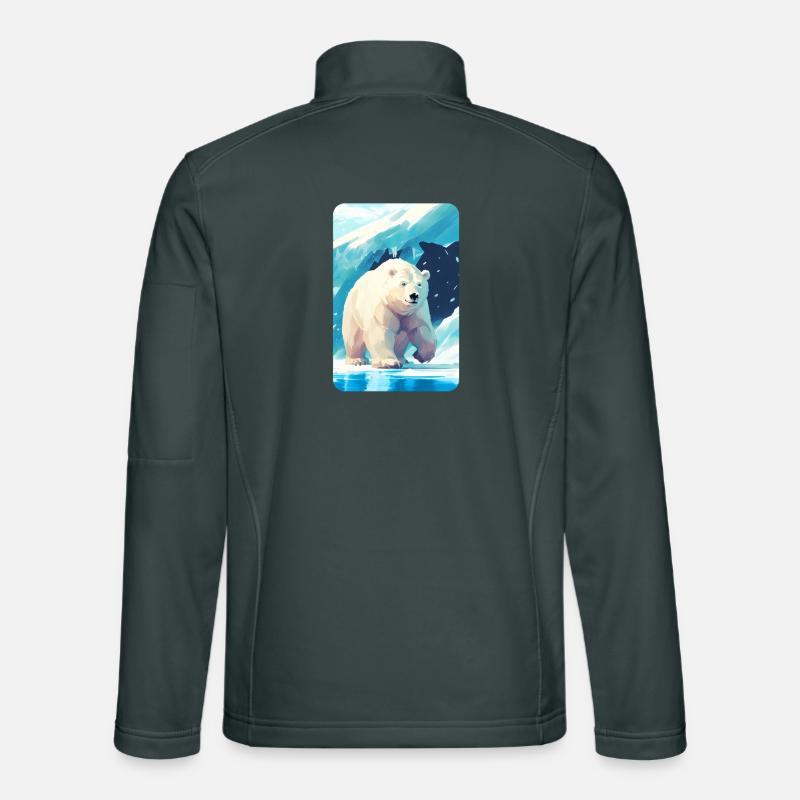 Polarbär im ewigen Eis Unisex Softshelljacke
