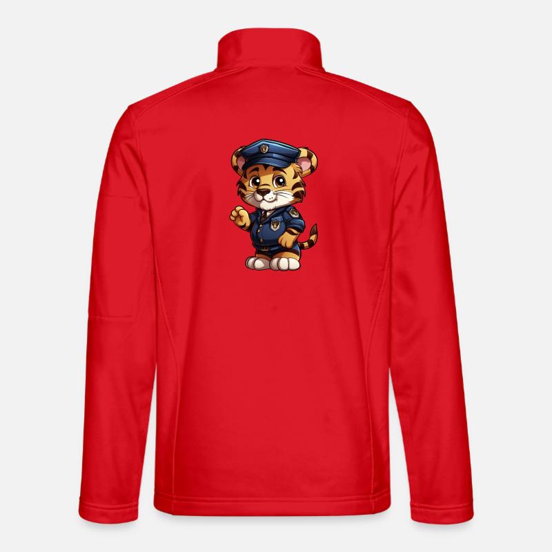 Tiger Policeman - Unisex Softshell Jacket - red