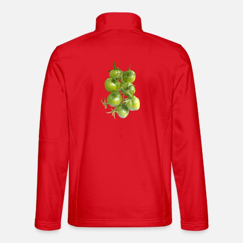Tomates vertes sur la vigne Veste en tissu softshell Unisexe
