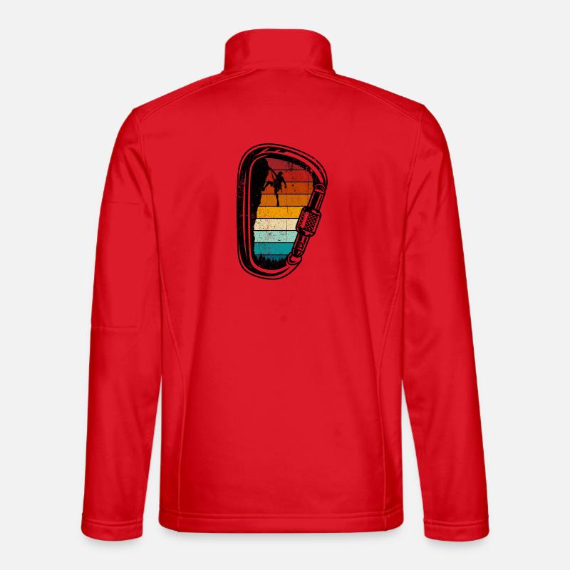 Rainbow Climb Silhouette - Unisex Softshell Jacket - red