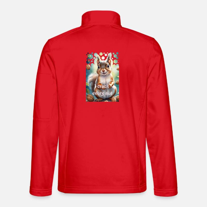 Schlaues Eichhörnchen Ich knacke jede Nuss - Unisex Softshelljacke - Rot