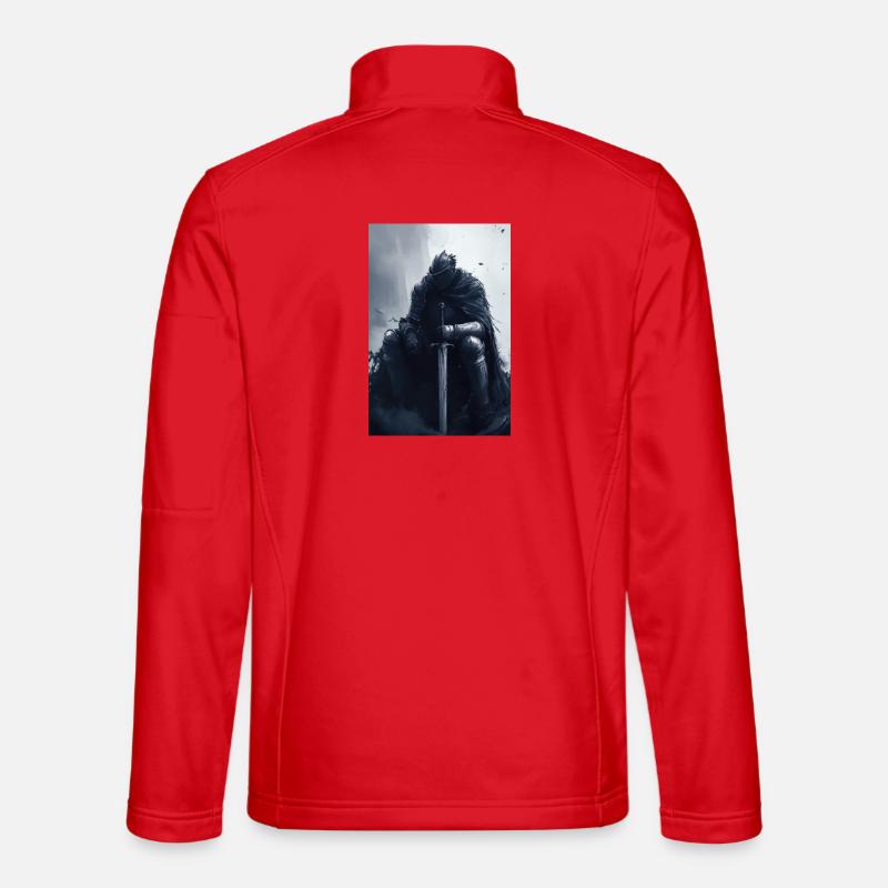 Poster Illustration Chevalier - Unisex Softshell Jacket - red