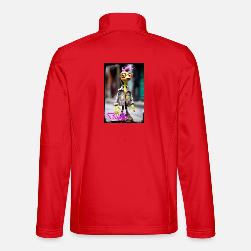 Ausgefallene Duckly-Figur mit Punk-Stil - Unisex Softshelljacke - Rot