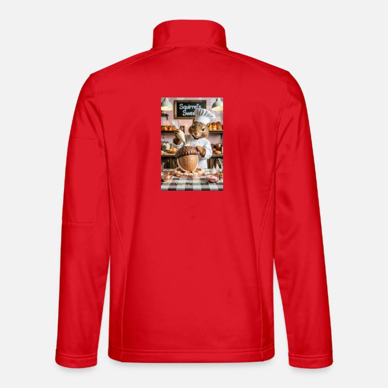 Humanoider Eichhörnchen-Koch mit Schokoladenkuchen Unisex Softshelljacke
