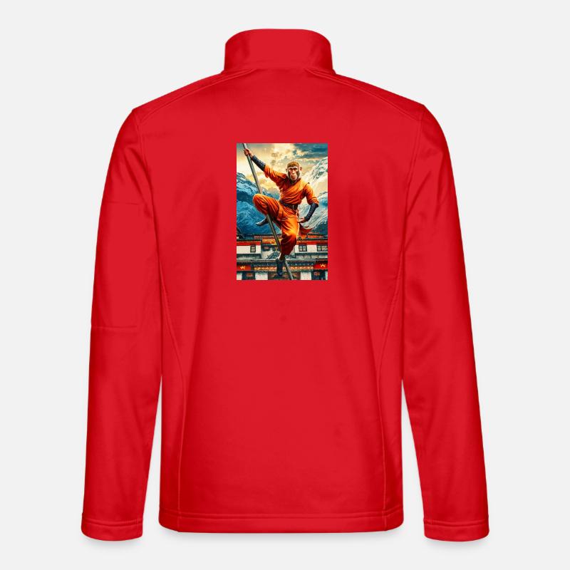 Humanoid Monkey Shaolin Monk - Unisex Softshell Jacket - red