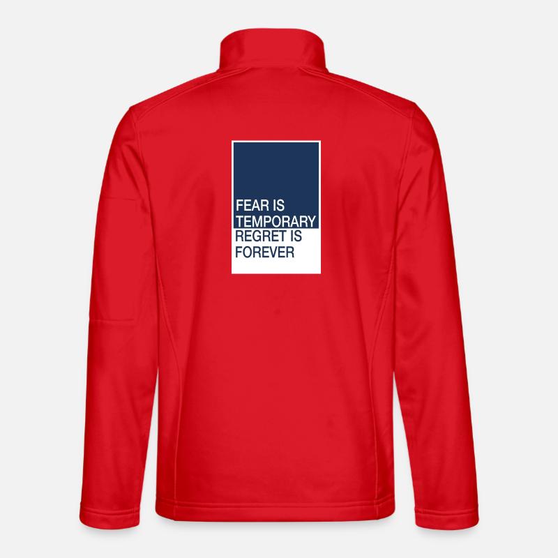 Fear passes, remorse remains - Unisex Softshell Jacket - red