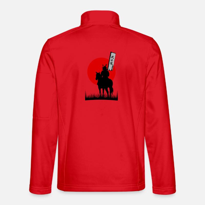 BUSHIDO, SAMURAI-KRIEGER-CODE | 8K SAUBERE SILHOUTTE - Unisex Softshelljacke - Rot