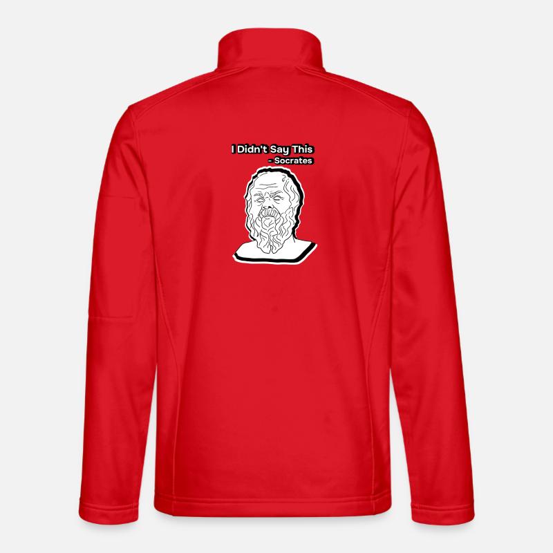 I didn't say this Socrates head - Unisex Softshell Jacket - red