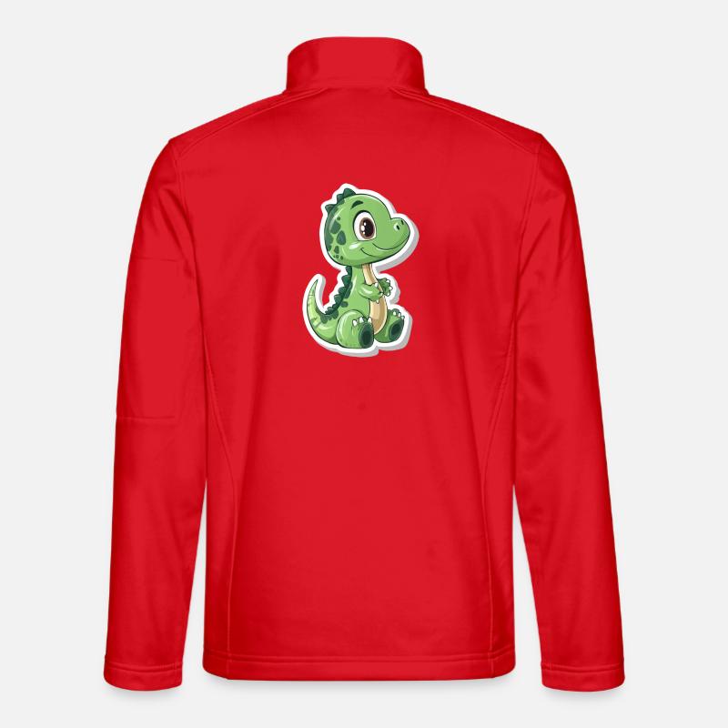 Dinosaur - Unisex Softshell Jacket - red