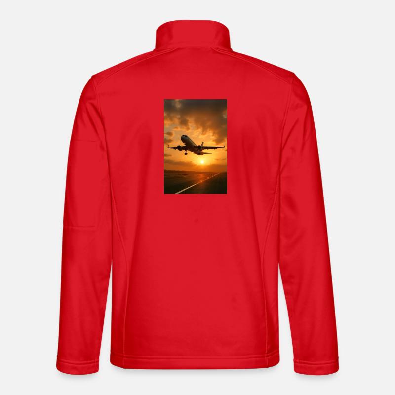 Startende Flugzeuge - Unisex Softshelljacke - Rot