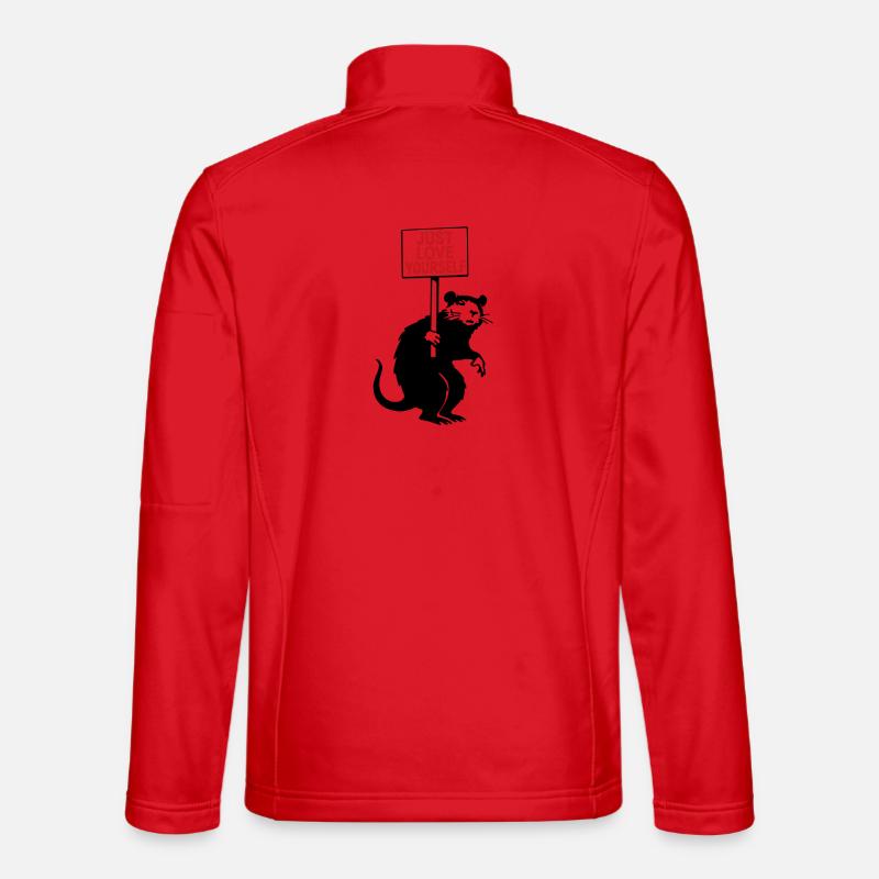 Just Love Yourself Self Love Sign - Unisex Softshell Jacket - red