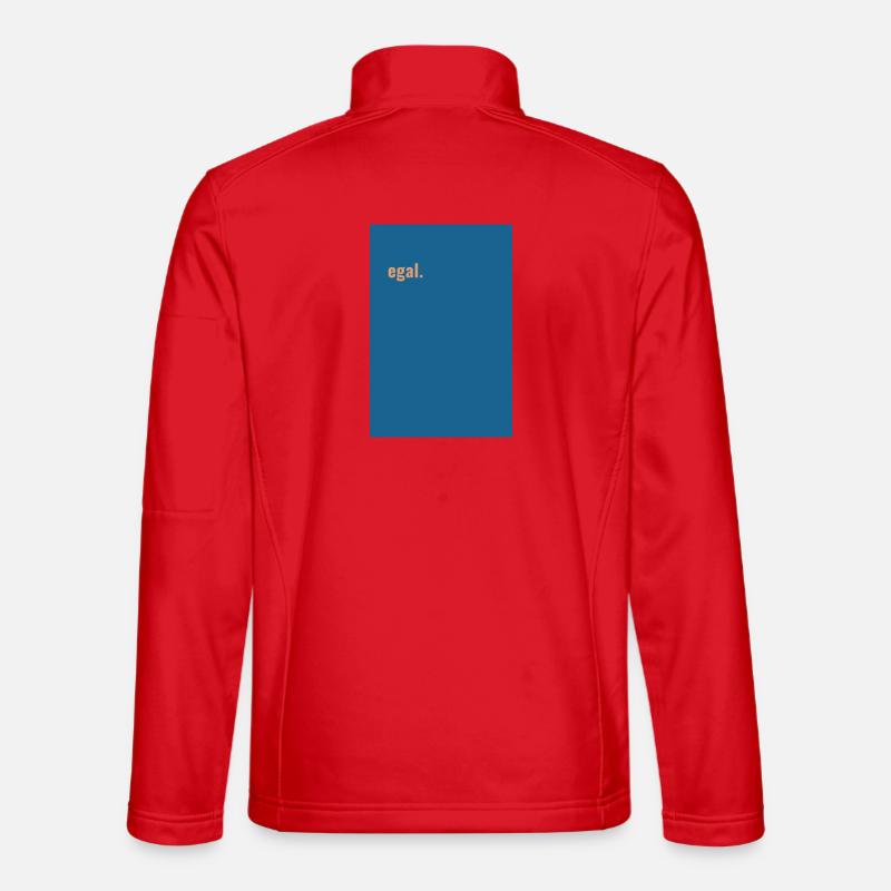 Tout de même. Minimalisme bleu-pêche Veste en tissu softshell Unisexe