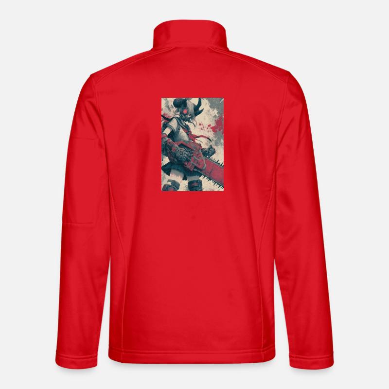 Purpurroter Kettensägenjäger - Unisex Softshelljacke - Rot