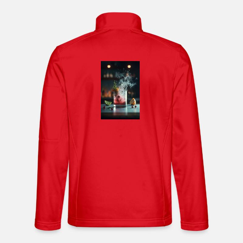 Crimson Splash Cocktail - Unisex Softshell Jacket - red