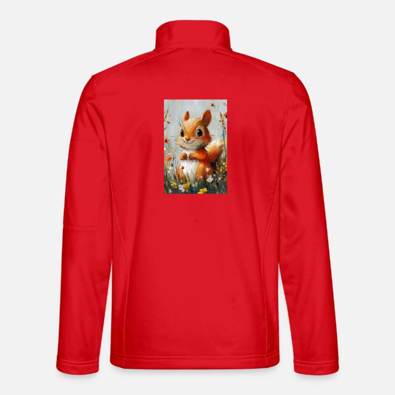 Illustration eines Eichhörnchens Unisex Softshelljacke
