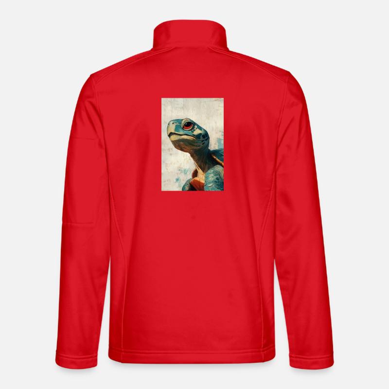 Illustration einer Schildkröte Unisex Softshelljacke