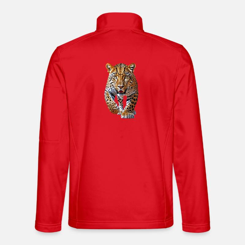 Leopard - Unisex Softshell Jacket - red