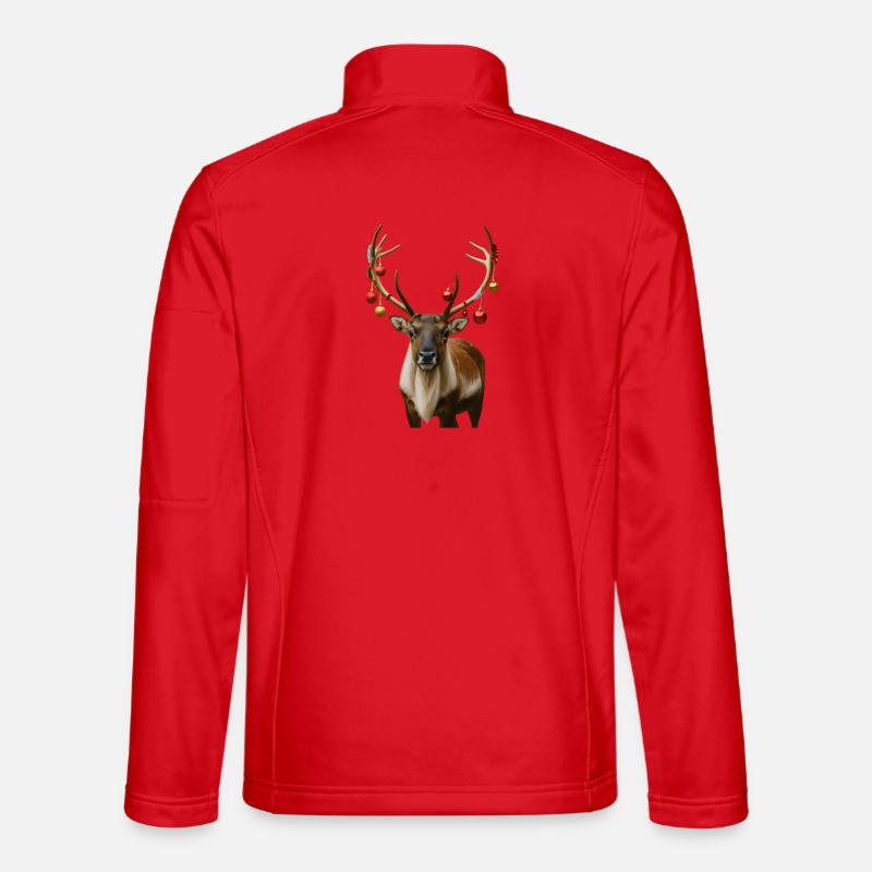 Reindeer Christmas Deer Deer - Unisex Softshell Jacket - red