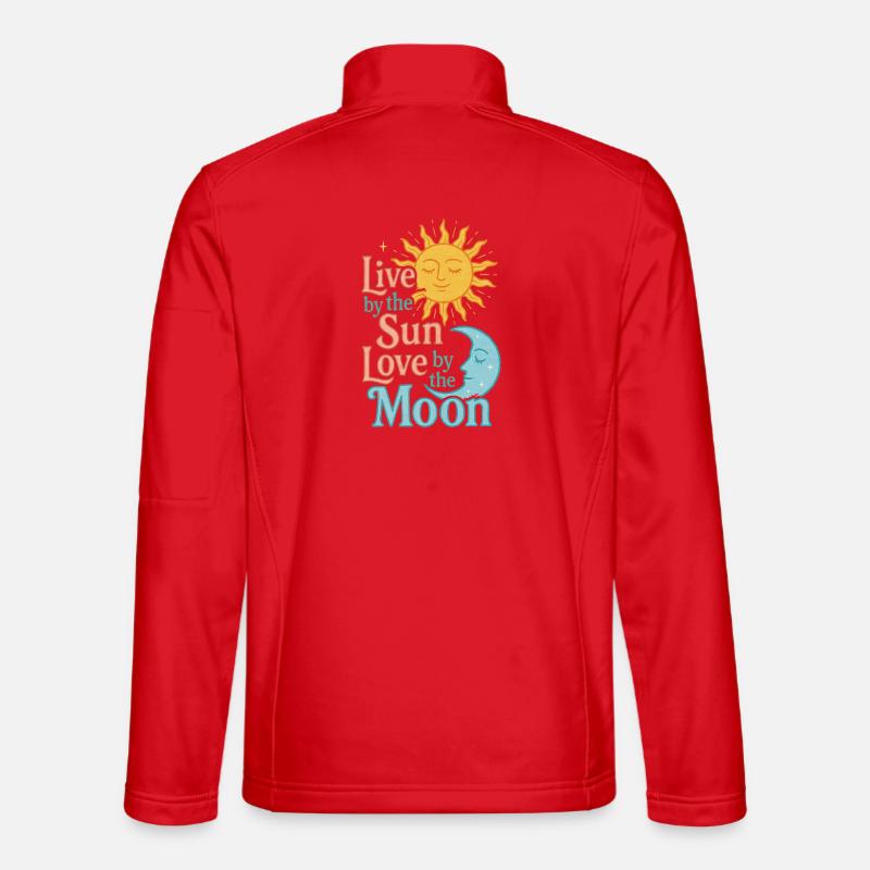 Sun Moon Harmony Zitat - Unisex Softshelljacke - Rot