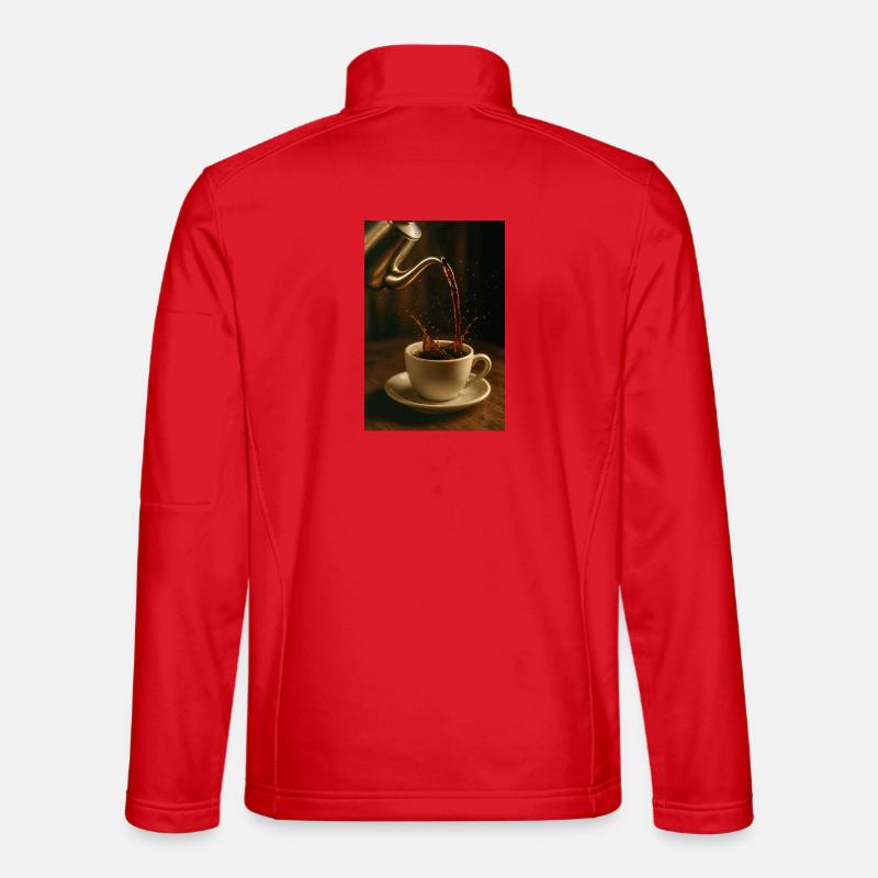 Coffee Porcelain Flow Unisex Softshell Jacket