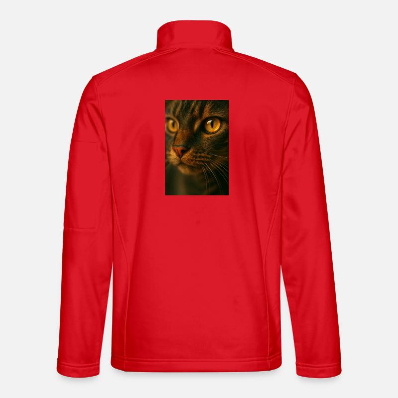 Cat Eyes Close Up - Unisex Softshell Jacket - red