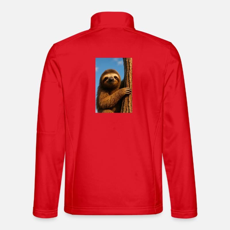 Sunlit sloth tree - Unisex Softshell Jacket - red