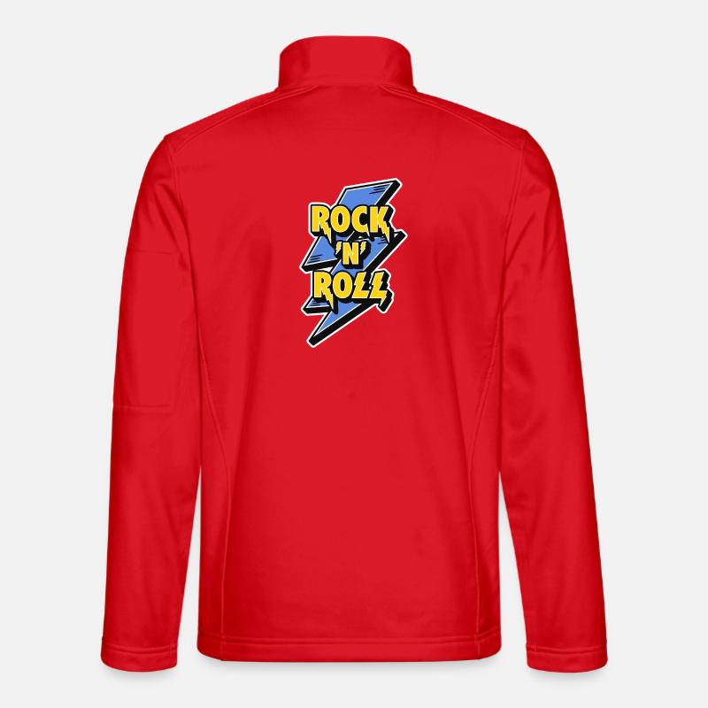 Rock 'N' Roll Lightning Bolt - Unisex Softshell Jacket - red