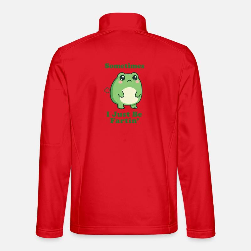 Manchmal bin ich einfach nur Furzfrosch - Unisex Softshelljacke - Rot