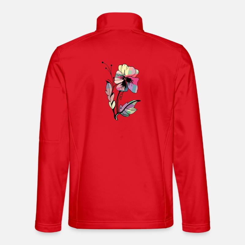 Flower - Unisex Softshell Jacket - red