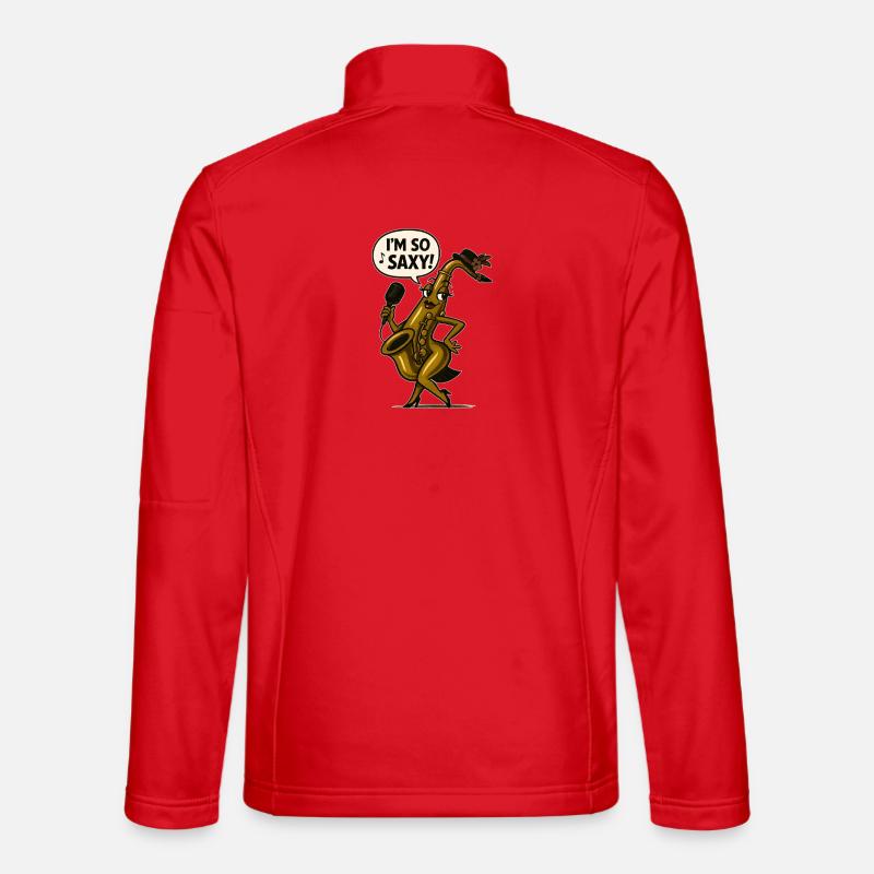 Saxophone singer with microphone - Unisex Softshell Jacket - red