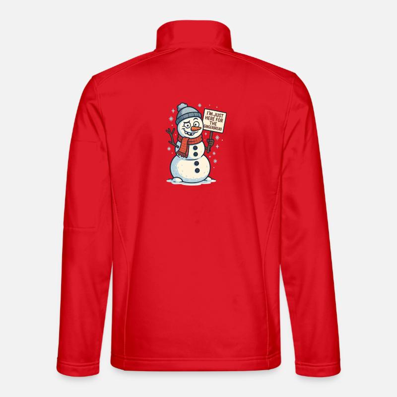 Gingerbread Schneemann Spruch - Unisex Softshelljacke - Rot