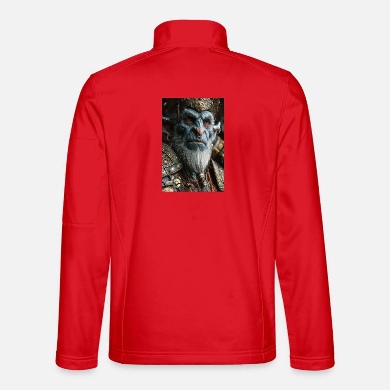 Orkkönig in kunstvoller Rüstung - Unisex Softshelljacke - Rot