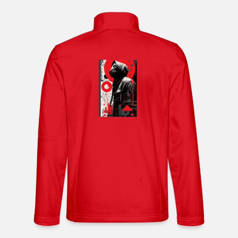 Red Graffiti Gas Mask - Unisex Softshell Jacket - red
