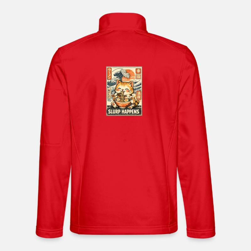 Ramen Cat - Unisex Softshell Jacket - red