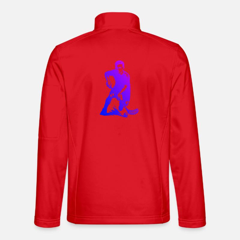 Floorball Fans aufgepasst schlichtes Statement - Unisex Softshelljacke - Rot