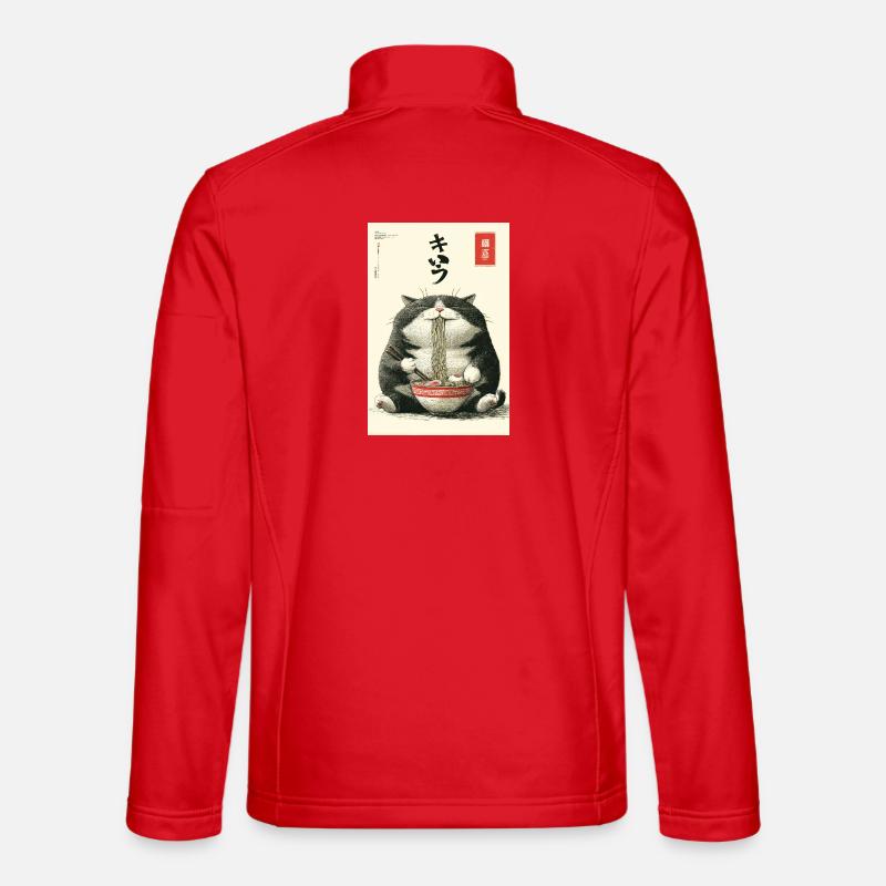 Neko Noodle Feast - Unisex Softshell Jacket - red