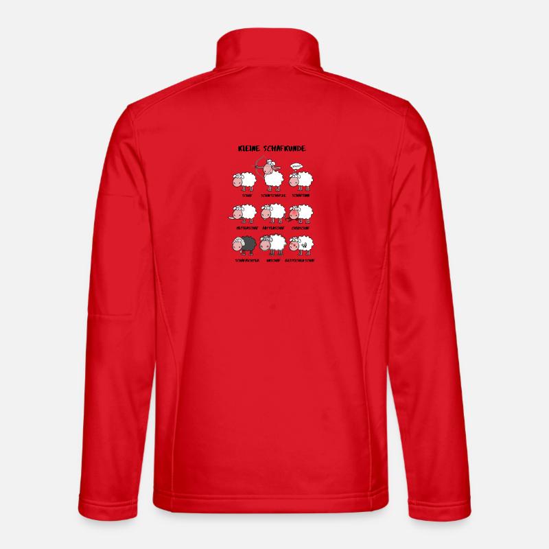 Kleine Schafkunde - Unisex Softshelljacke - Rot