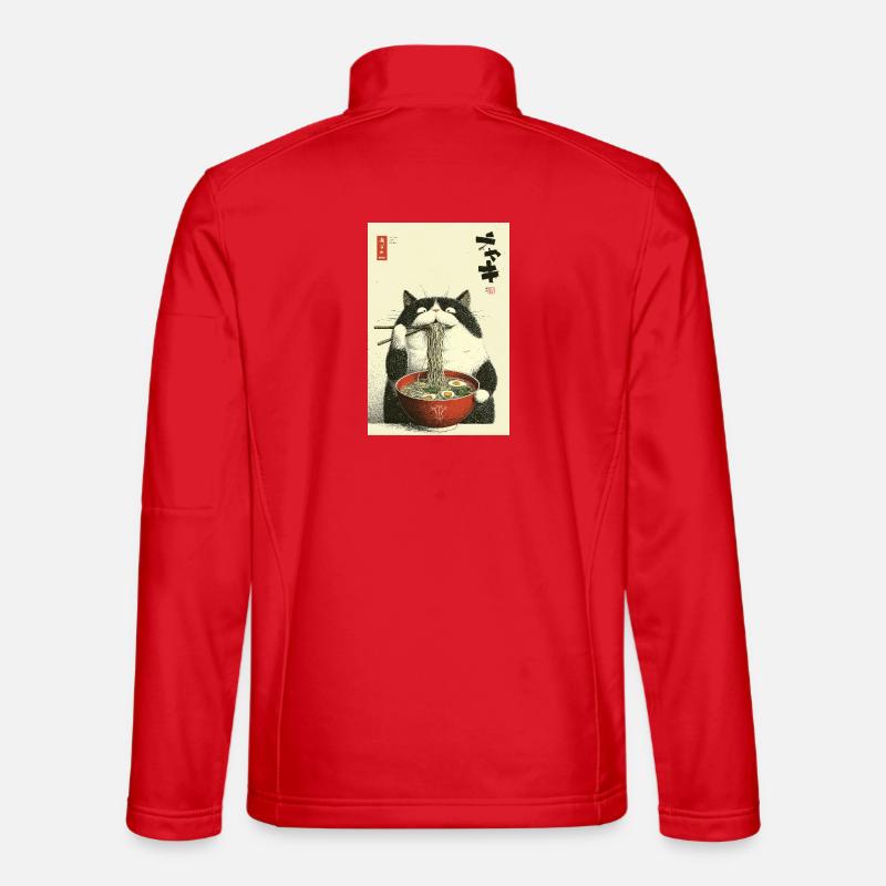 Neko Noodle Joy - Unisex Softshell Jacket - red